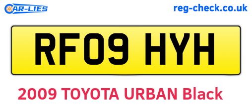 RF09HYH are the vehicle registration plates.