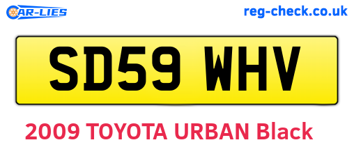 SD59WHV are the vehicle registration plates.