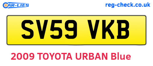 SV59VKB are the vehicle registration plates.