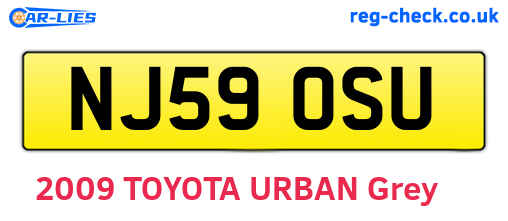 NJ59OSU are the vehicle registration plates.