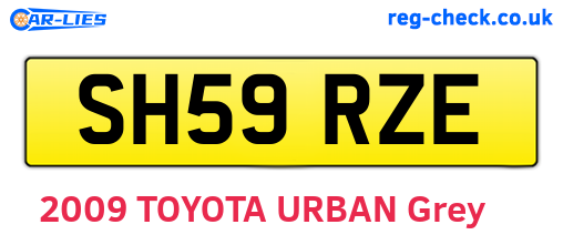 SH59RZE are the vehicle registration plates.