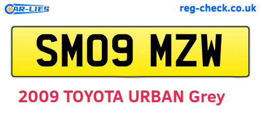 SM09MZW are the vehicle registration plates.