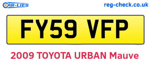 FY59VFP are the vehicle registration plates.