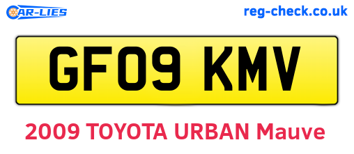 GF09KMV are the vehicle registration plates.