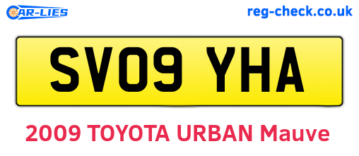 SV09YHA are the vehicle registration plates.