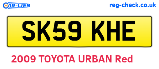 SK59KHE are the vehicle registration plates.