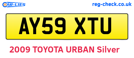AY59XTU are the vehicle registration plates.
