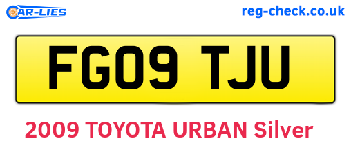 FG09TJU are the vehicle registration plates.