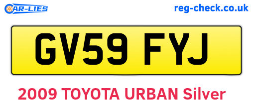 GV59FYJ are the vehicle registration plates.