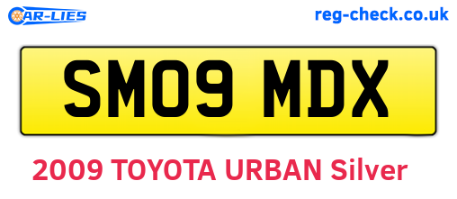 SM09MDX are the vehicle registration plates.
