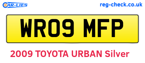 WR09MFP are the vehicle registration plates.