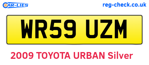 WR59UZM are the vehicle registration plates.