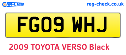 FG09WHJ are the vehicle registration plates.