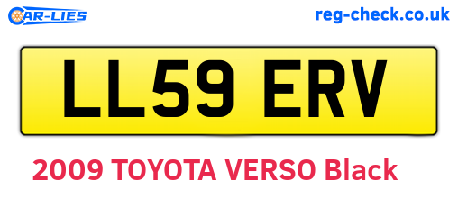 LL59ERV are the vehicle registration plates.