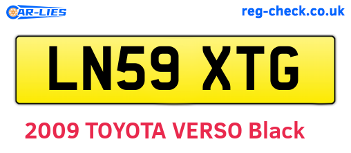 LN59XTG are the vehicle registration plates.