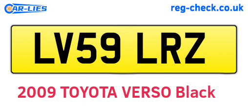LV59LRZ are the vehicle registration plates.