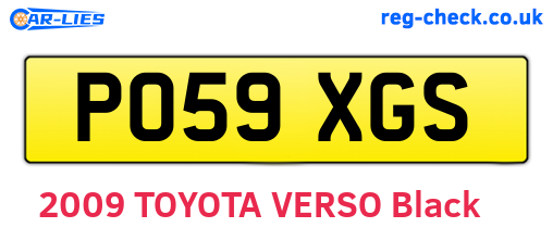 PO59XGS are the vehicle registration plates.