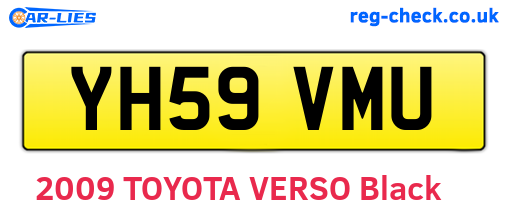 YH59VMU are the vehicle registration plates.