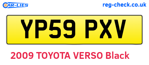 YP59PXV are the vehicle registration plates.