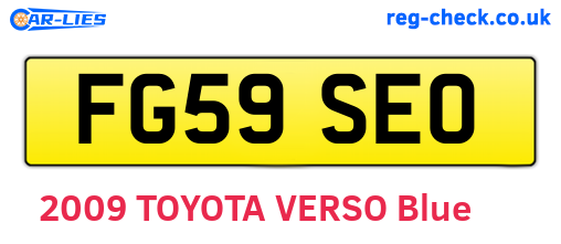 FG59SEO are the vehicle registration plates.