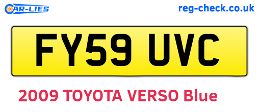 FY59UVC are the vehicle registration plates.