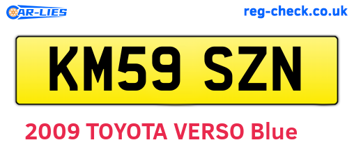 KM59SZN are the vehicle registration plates.