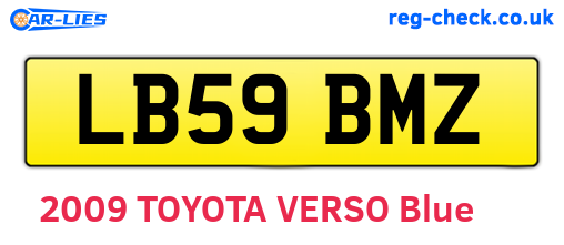 LB59BMZ are the vehicle registration plates.