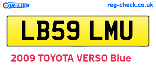 LB59LMU are the vehicle registration plates.