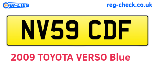 NV59CDF are the vehicle registration plates.