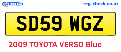 SD59WGZ are the vehicle registration plates.