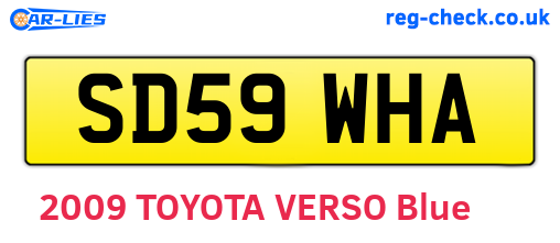 SD59WHA are the vehicle registration plates.