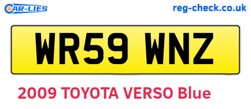 WR59WNZ are the vehicle registration plates.