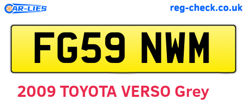 FG59NWM are the vehicle registration plates.