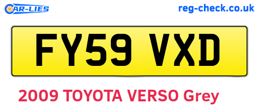 FY59VXD are the vehicle registration plates.