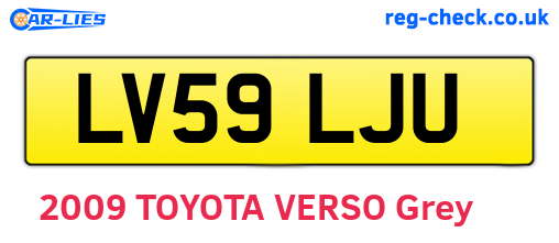 LV59LJU are the vehicle registration plates.