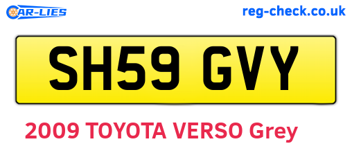 SH59GVY are the vehicle registration plates.
