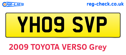 YH09SVP are the vehicle registration plates.
