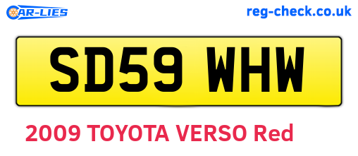 SD59WHW are the vehicle registration plates.