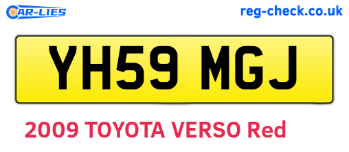YH59MGJ are the vehicle registration plates.