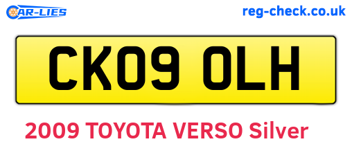CK09OLH are the vehicle registration plates.
