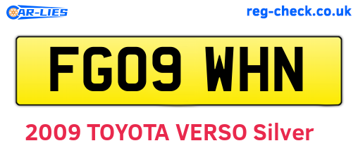 FG09WHN are the vehicle registration plates.