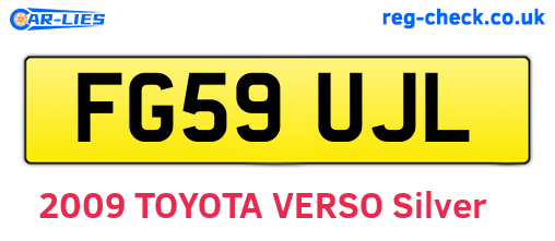 FG59UJL are the vehicle registration plates.