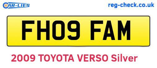 FH09FAM are the vehicle registration plates.