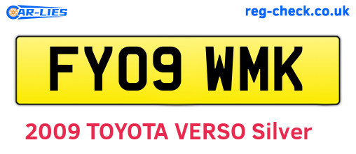 FY09WMK are the vehicle registration plates.