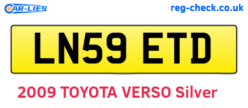 LN59ETD are the vehicle registration plates.