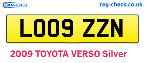 LO09ZZN are the vehicle registration plates.