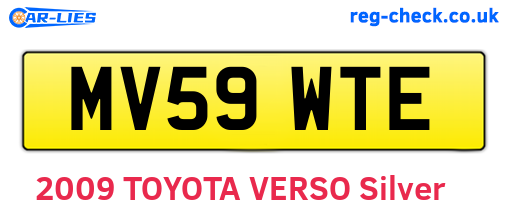 MV59WTE are the vehicle registration plates.