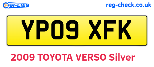 YP09XFK are the vehicle registration plates.