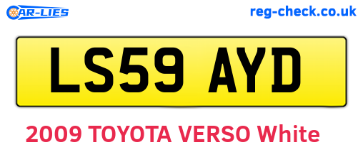 LS59AYD are the vehicle registration plates.
