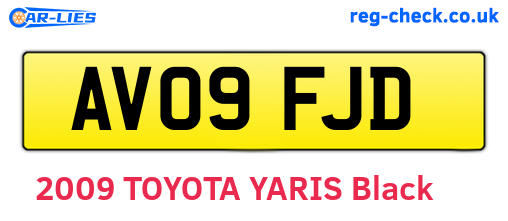 AV09FJD are the vehicle registration plates.